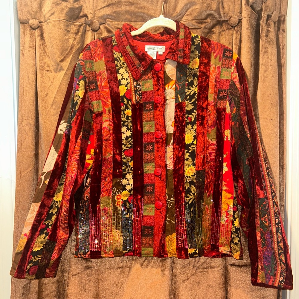 Coldwater Creek 90s Patchwork Jacket - image 5